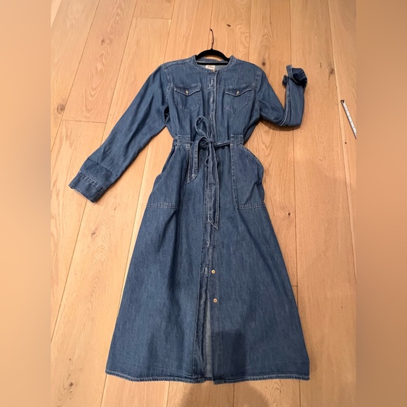 J. Crew Denim Shirt Dress. Size 10 - Picture 6 of 12